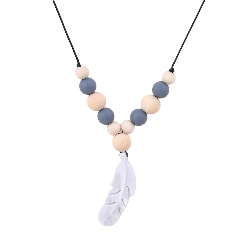 Baby Teething Necklace Food Grade Silicone Beads Long Chain Baby Goods Silicone Bead Nurse Gift For Baby Teether